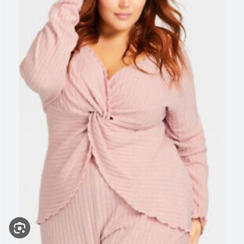 2/$20 City Chic Twist Front Pj Top S/16